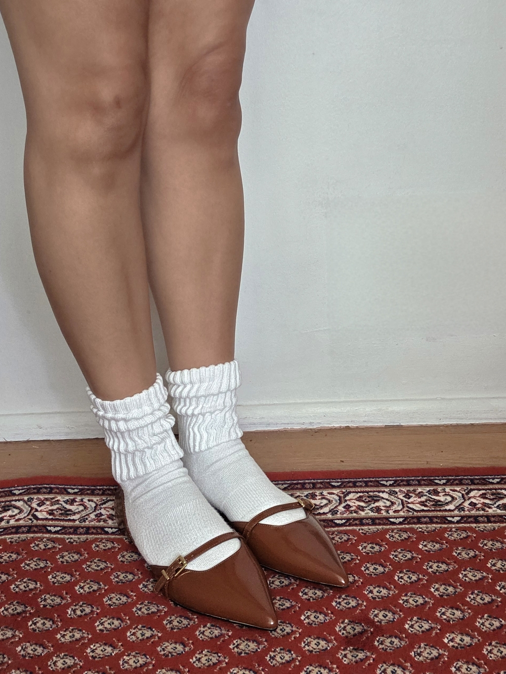 Franco Sarto Leather Mary Jane Flats with Buckle